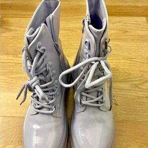 Women's Glossy Lace-Up Boots